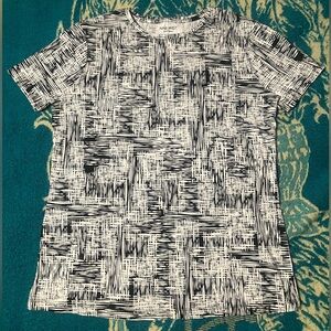 Nine West Women’s Black & White “Soft Spun” Shirt NEW